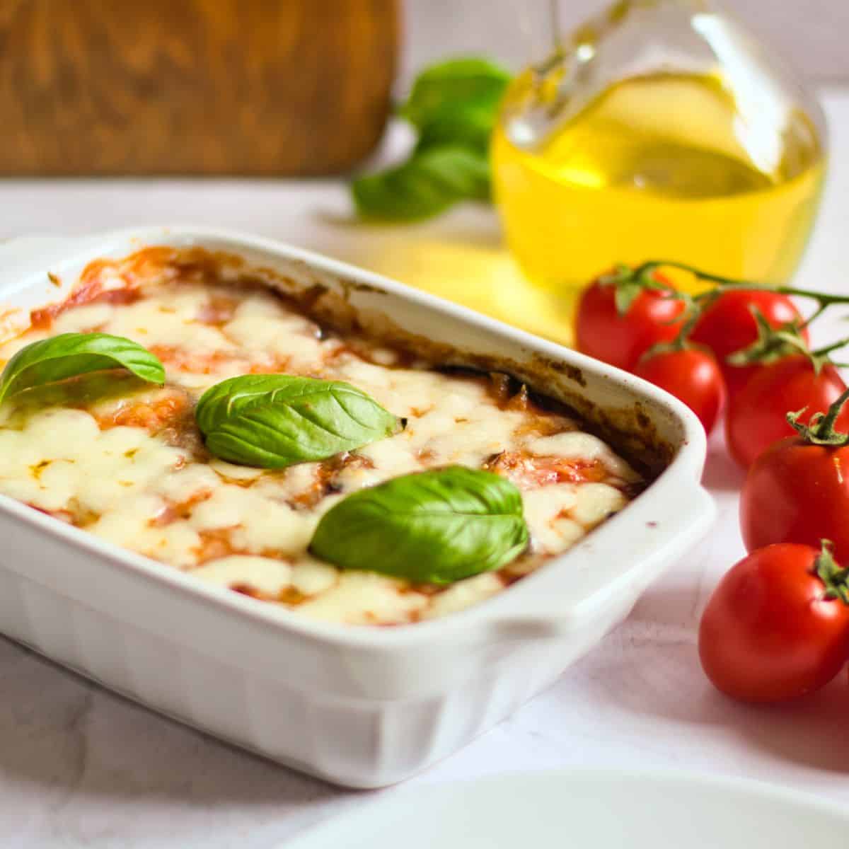 Baked Eggplant Parmesan Without Breadcrumbs Recipe casserole