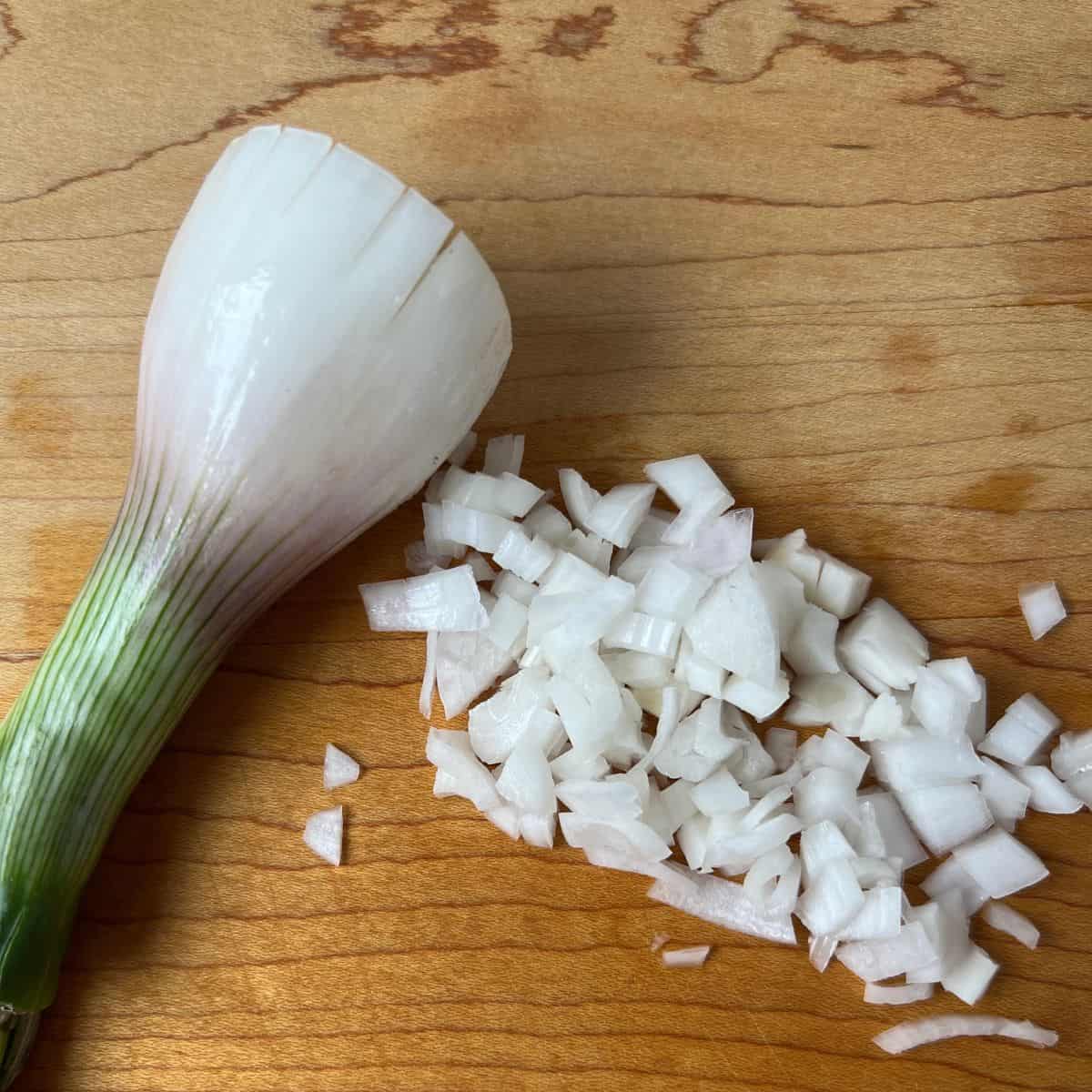 chopped onion.