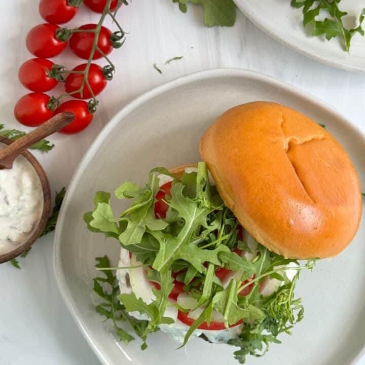 Grilled Lamb Burger - ASweetThyme.com