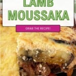 Lamb Moussaka PInterest Pin.