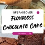 Flourless Chocolate Cake PInterest Pin