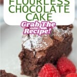 Flourless Chocolate Cake PInterest Pin