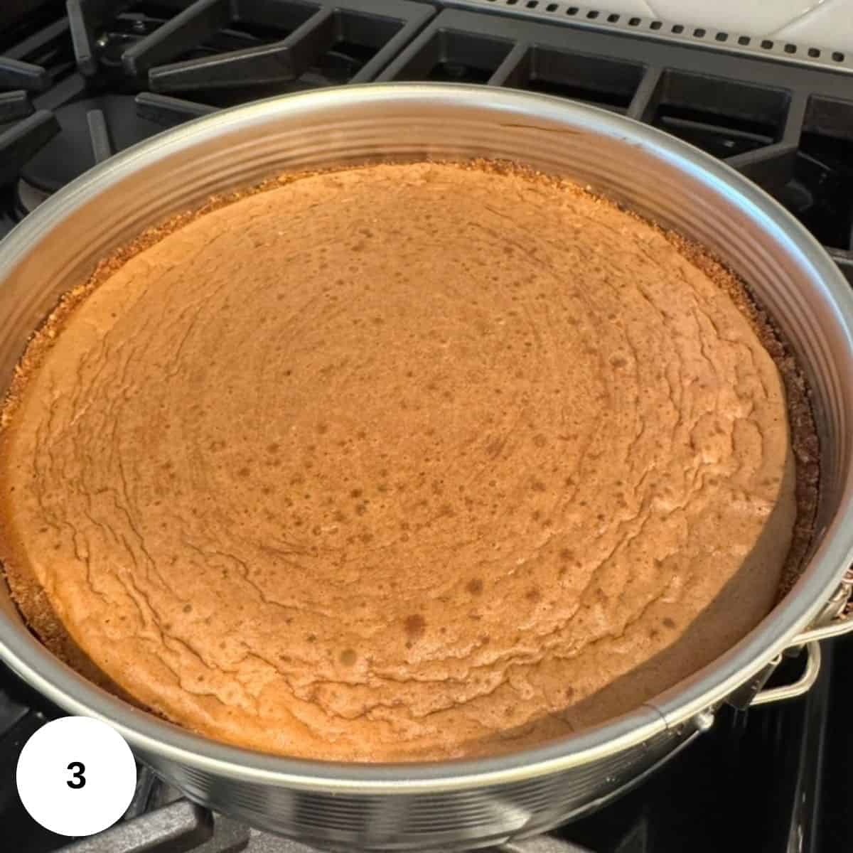 A fully baked filling ready to be topped.