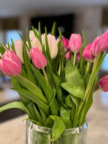Pink tulips.