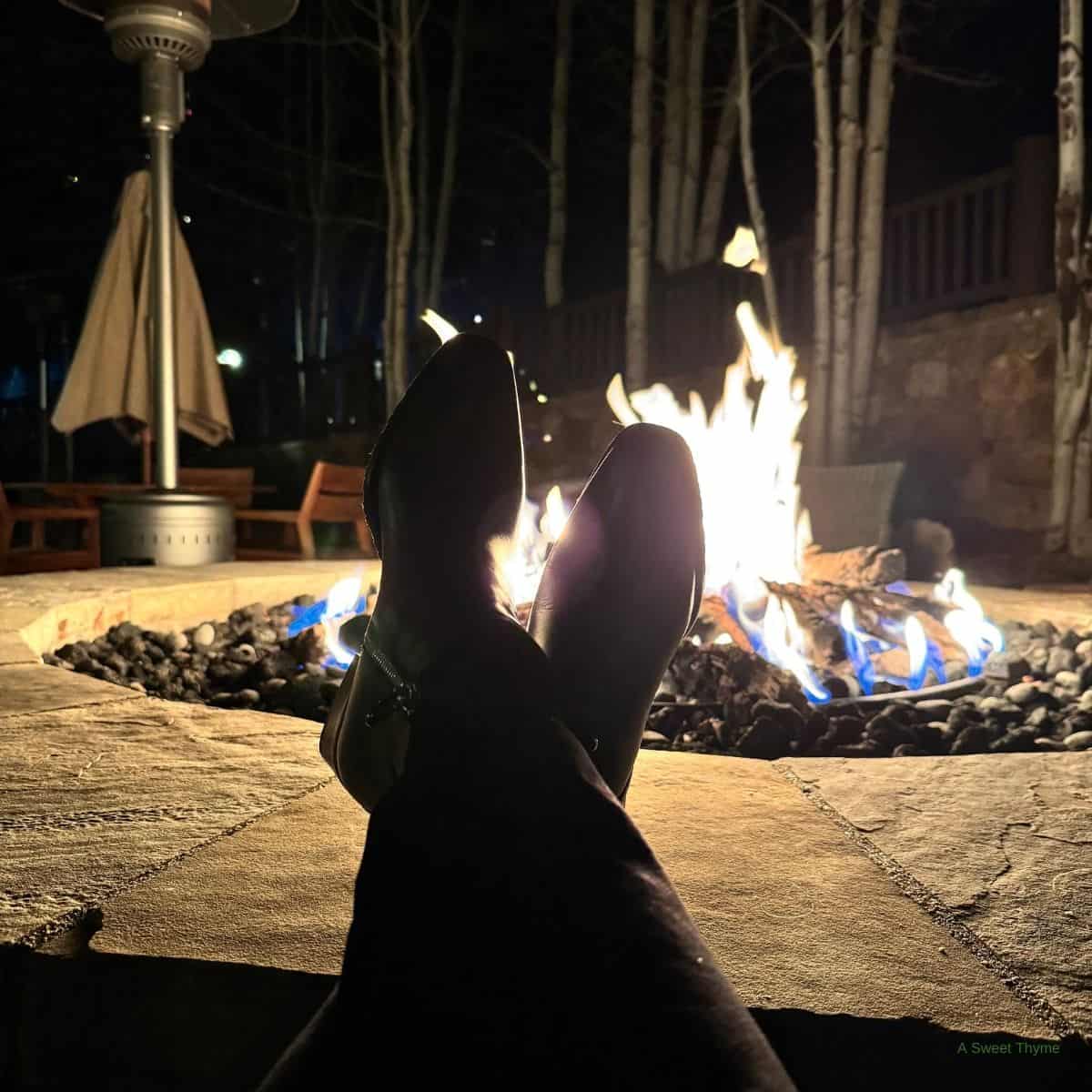 Boots up at the firepit. 
