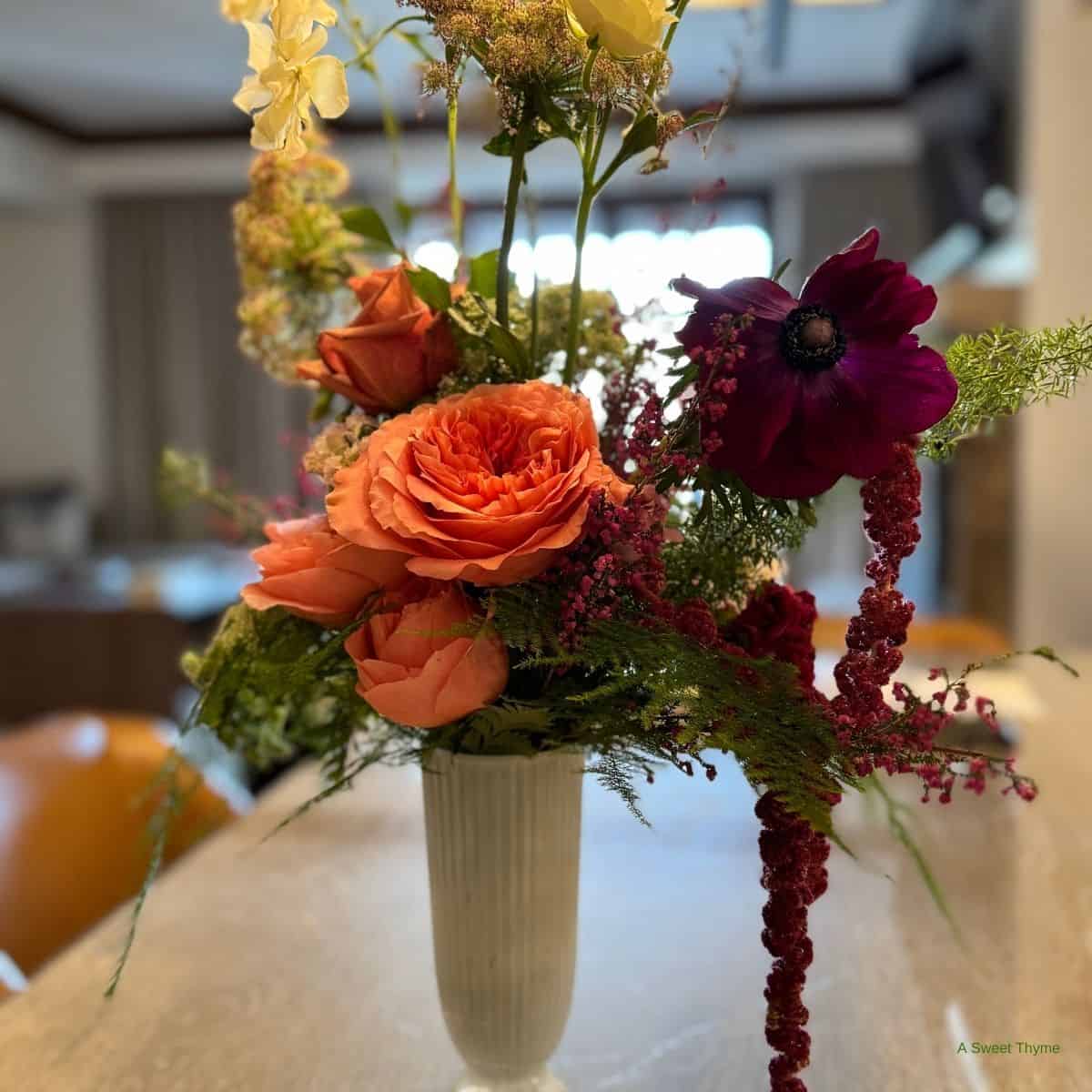 Birthday flowers.