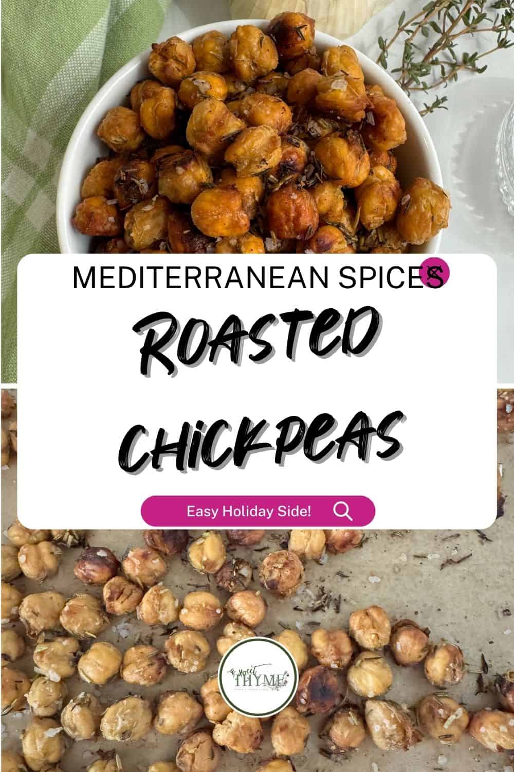 Mediterranean Roasted Chickpeas With Herbs - A Sweet Thyme
