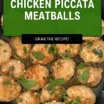 Chicken Piccata Meatballs PInterest Pin