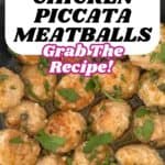 Chicken Piccata Meatballs PInterest Pin
