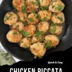 Chicken Piccata Meatballs PInterest Pin