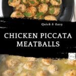 Chicken Piccata Meatballs PInterest Pin