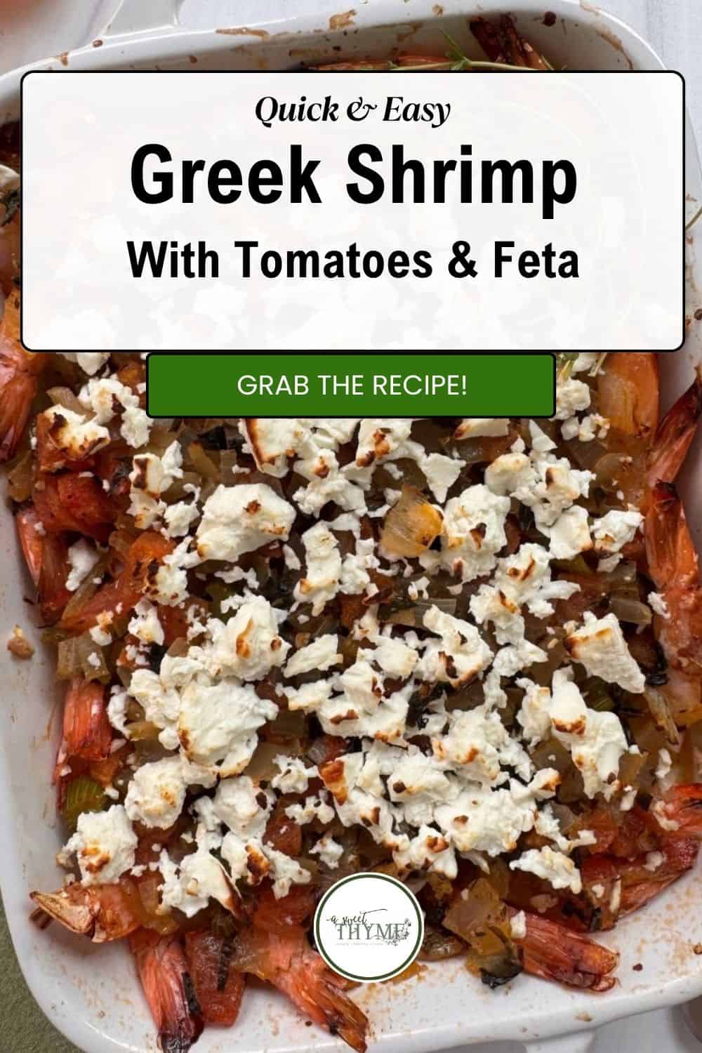 Shellfish Greek Greek Shrimp With Feta And Tomatoes - A Sweet Thyme